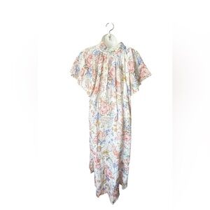 Zimmermann Floral Button Front Midi Dress Boho Cottagecore Size 1 (US) 4-6 (S)🔥